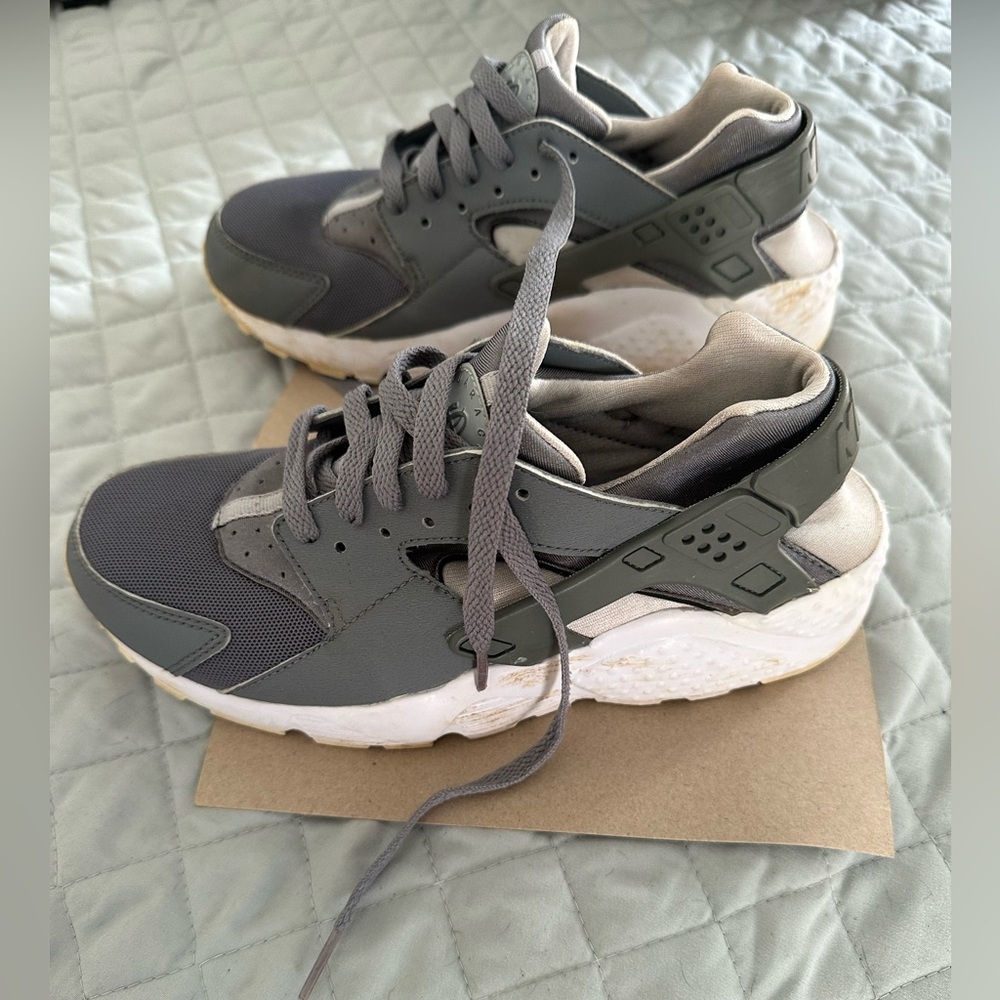 Nike Gray and White Sneakers